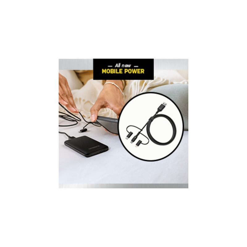 Micro-USB + USB-C + Lightning Stecker(schwarz, 1 Meter)