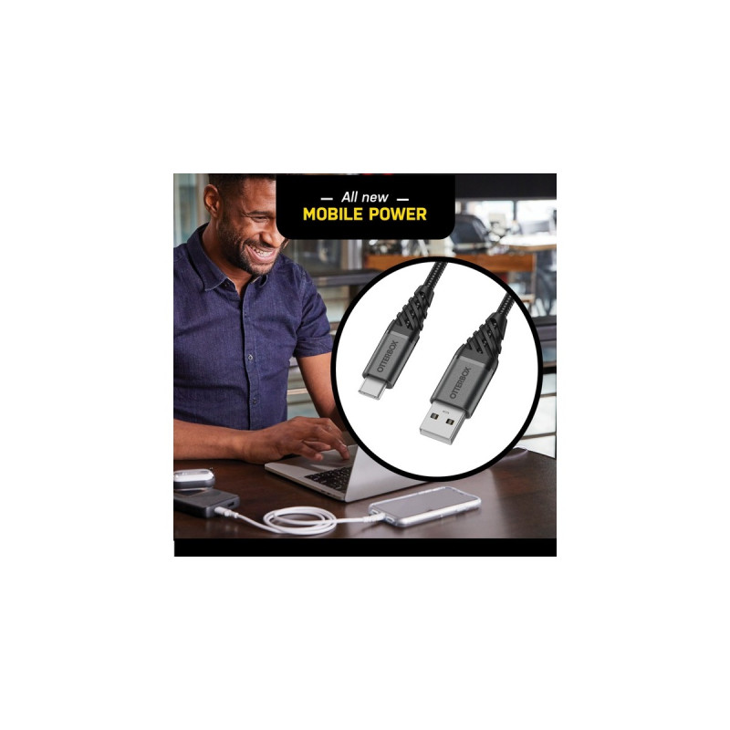 USB-C Stecker(schwarz, 3 Meter, PD, gesleevt)