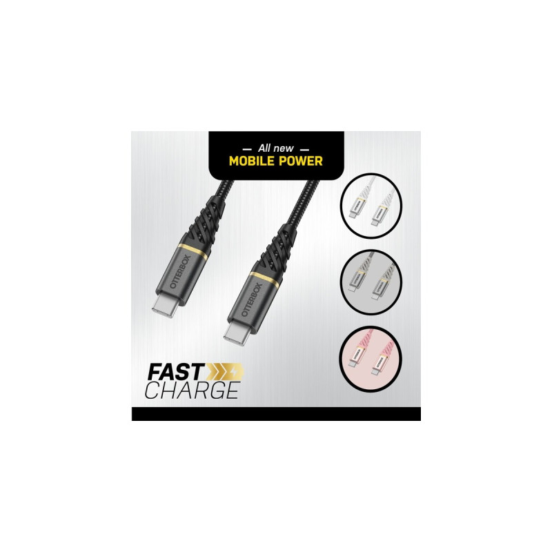 USB-C Stecker(schwarz, 1 Meter, PD, gesleevt)