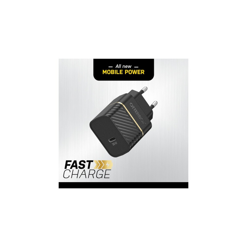 Otterbox USB-C Wand-Schnellladegerät 30W Black Schimmer(schwarz, USB Power Delivery)