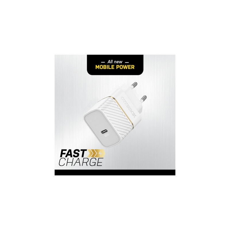 Otterbox USB-C Wand-Schnellladegerät 30W Cloud Dust White(weiß, USB Power Delivery)
