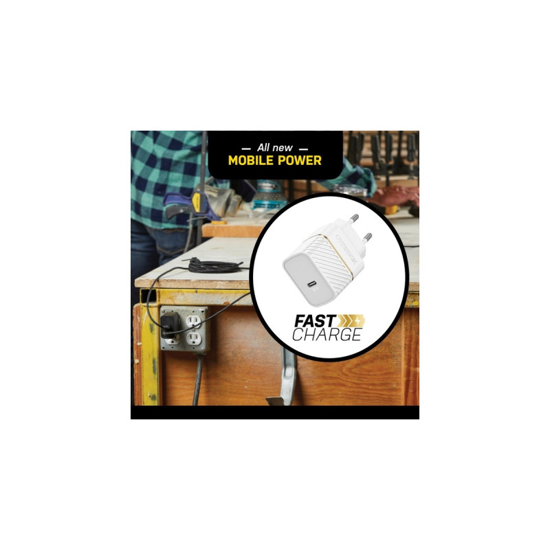 Otterbox USB-C Wand-Schnellladegerät 30W Cloud Dust White(weiß, USB Power Delivery)