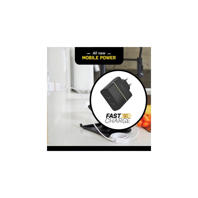 Otterbox USB-C Wand-Schnellladegerät, 50W Combined(schwarz)