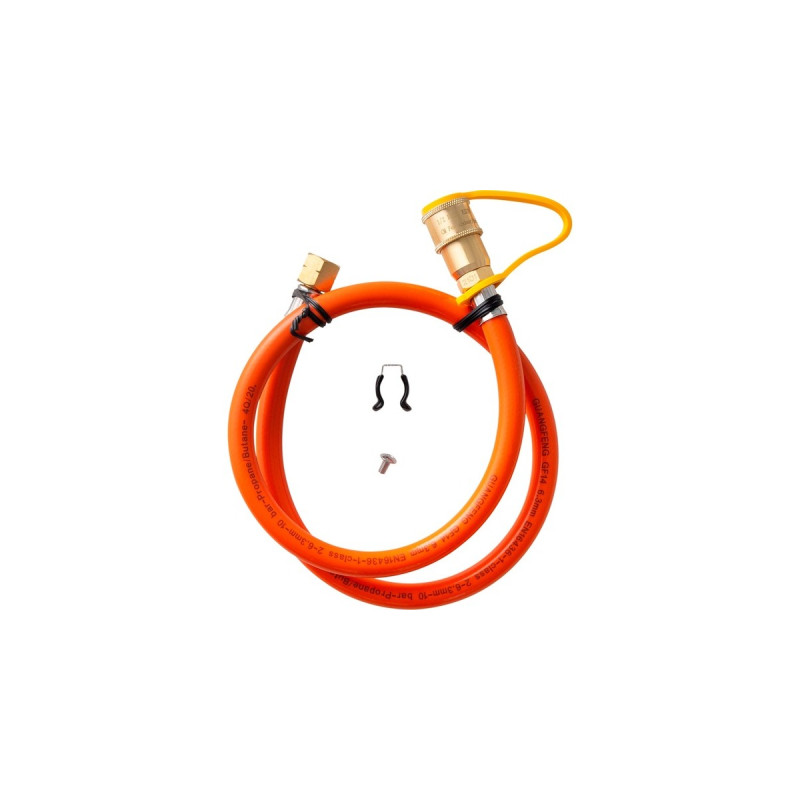 Otto Wilde Grillers Gasschlauch Quick-Connect, Flaschenanschluss(orange, 80cm)
