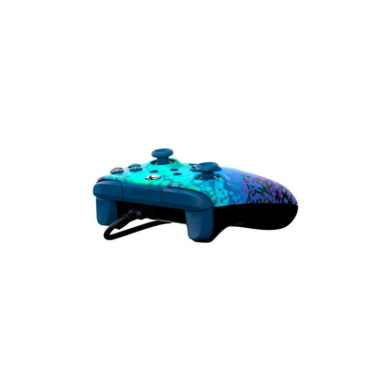 PDP Rematch Advanced Wired Controller - Glitch Green, Gamepad(grün/lila, für Xbox Series X|S, Xbox One, PC)