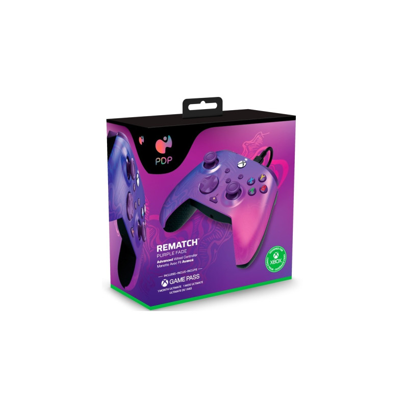 PDP Rematch Advanced Wired Controller - Purple Fade, Gamepad(lila, für Xbox Series X|S, Xbox One, PC)