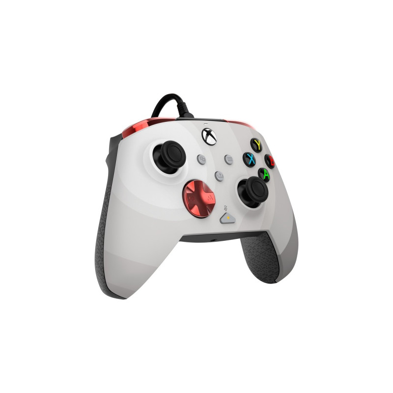 PDP Rematch Advanced Wired Controller - Radial White, Gamepad(grau/rot, für Xbox Series X|S, Xbox One, PC)