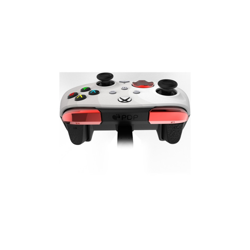 PDP Rematch Advanced Wired Controller - Radial White, Gamepad(grau/rot, für Xbox Series X|S, Xbox One, PC)