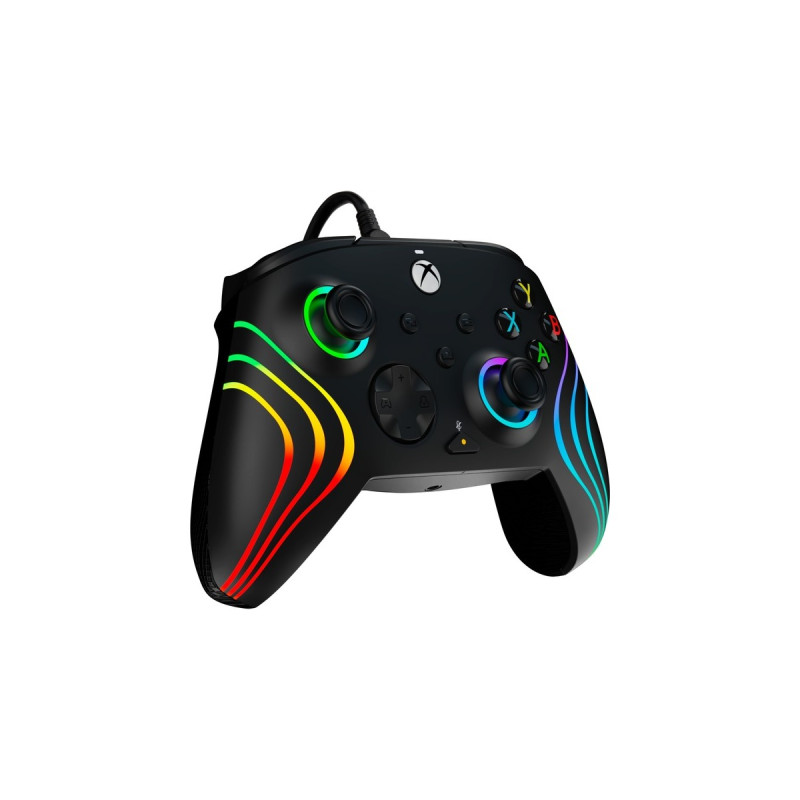 PDP Wired Controller - Afterglow Wave, Gamepad(schwarz, für Xbox Series X|S, Xbox One, PC)