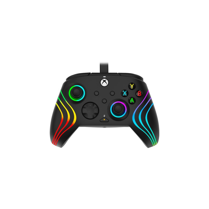 PDP Wired Controller - Afterglow Wave, Gamepad(schwarz, für Xbox Series X|S, Xbox One, PC)