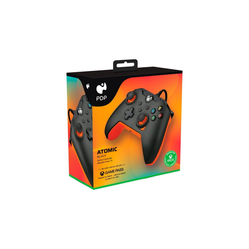PDP Wired Controller - Atomic Black, Gamepad(schwarz/orange, für Xbox Series X|S, Xbox One, PC)