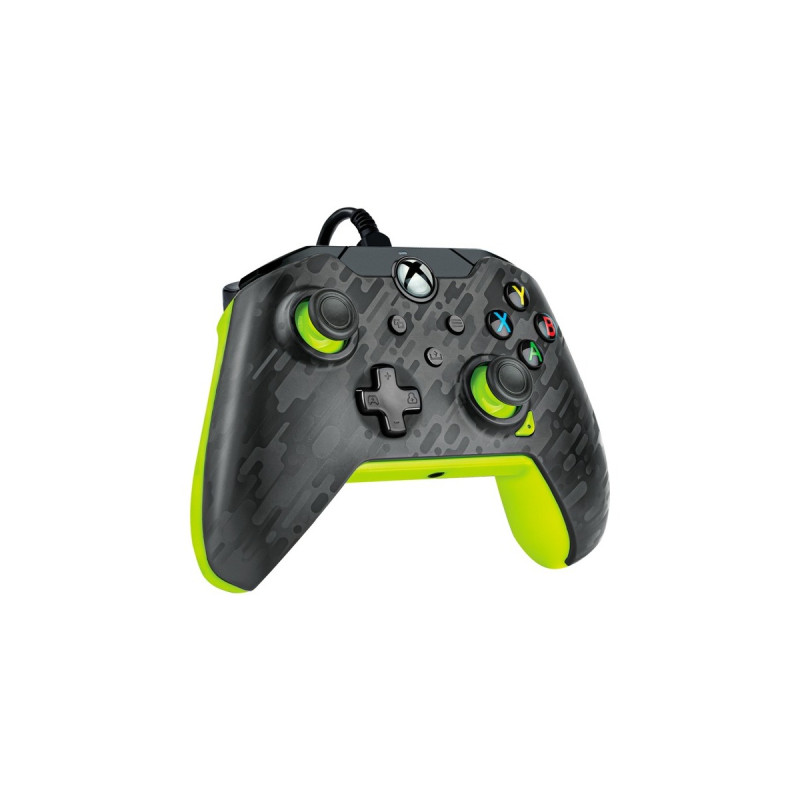 PDP Wired Controller - Electric Carbon, Gamepad(anthrazit/neon-grün, für Xbox Series X|S, Xbox One, PC)