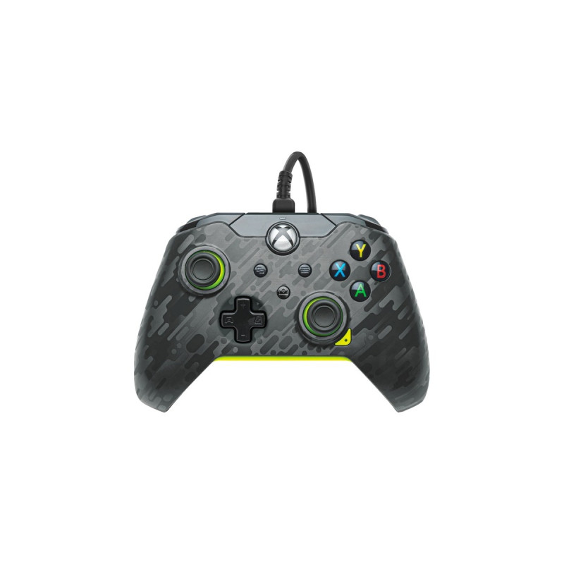 PDP Wired Controller - Electric Carbon, Gamepad(anthrazit/neon-grün, für Xbox Series X|S, Xbox One, PC)