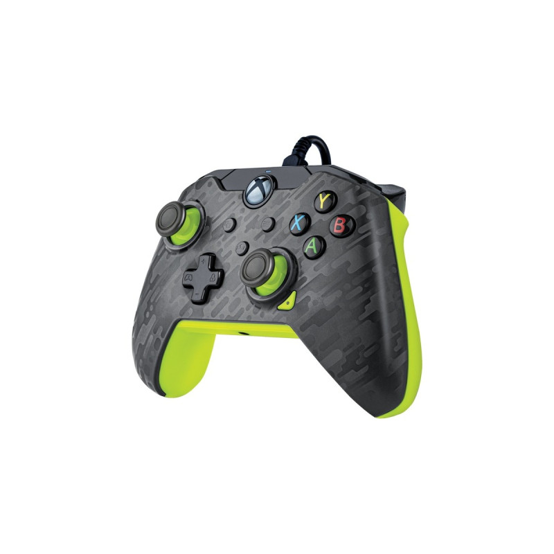 PDP Wired Controller - Electric Carbon, Gamepad(anthrazit/neon-grün, für Xbox Series X|S, Xbox One, PC)