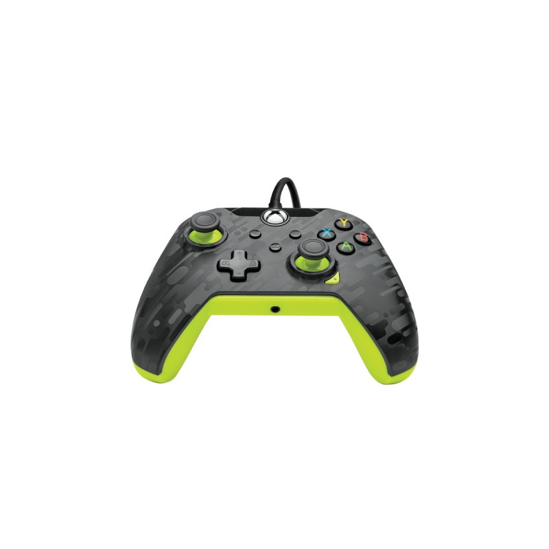 PDP Wired Controller - Electric Carbon, Gamepad(anthrazit/neon-grün, für Xbox Series X|S, Xbox One, PC)