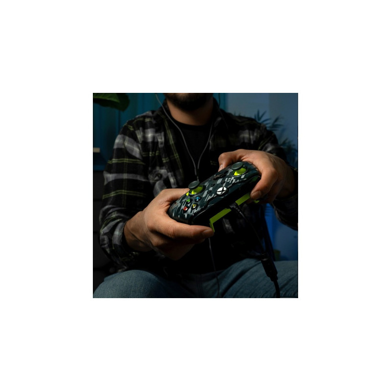 PDP Wired Controller - Electric Carbon, Gamepad(anthrazit/neon-grün, für Xbox Series X|S, Xbox One, PC)