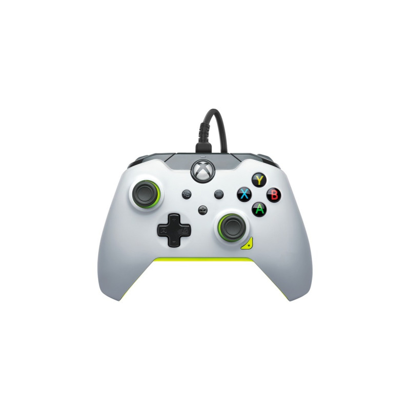 PDP Wired Controller - Electric White, Gamepad(weiß/neon-grün, für Xbox Series X|S, Xbox One, PC)