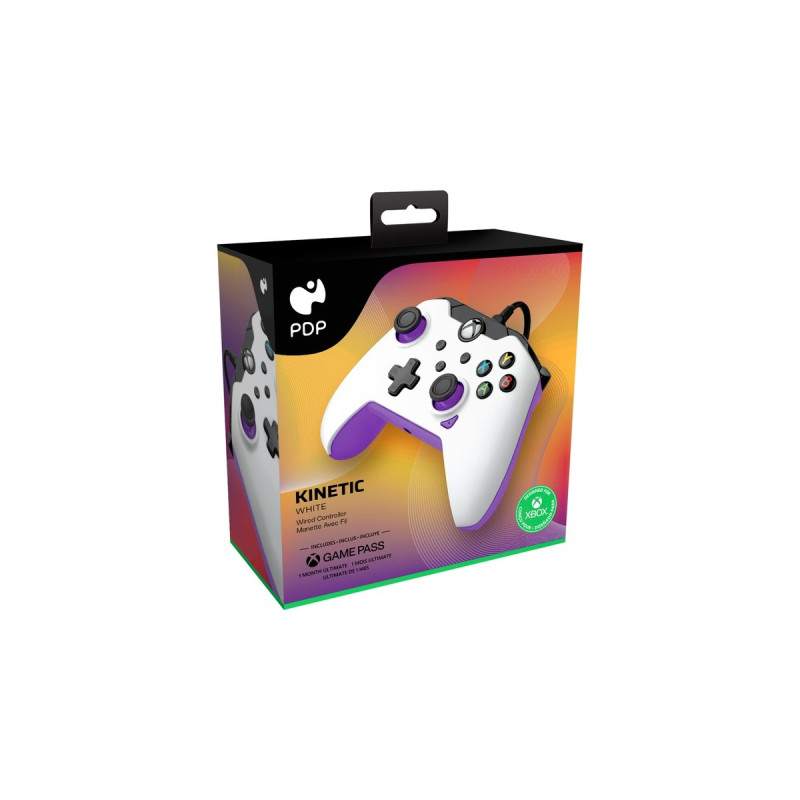 PDP Wired Controller - Fuse White, Gamepad(weiß/lila, für Xbox Series X|S, Xbox One, PC)