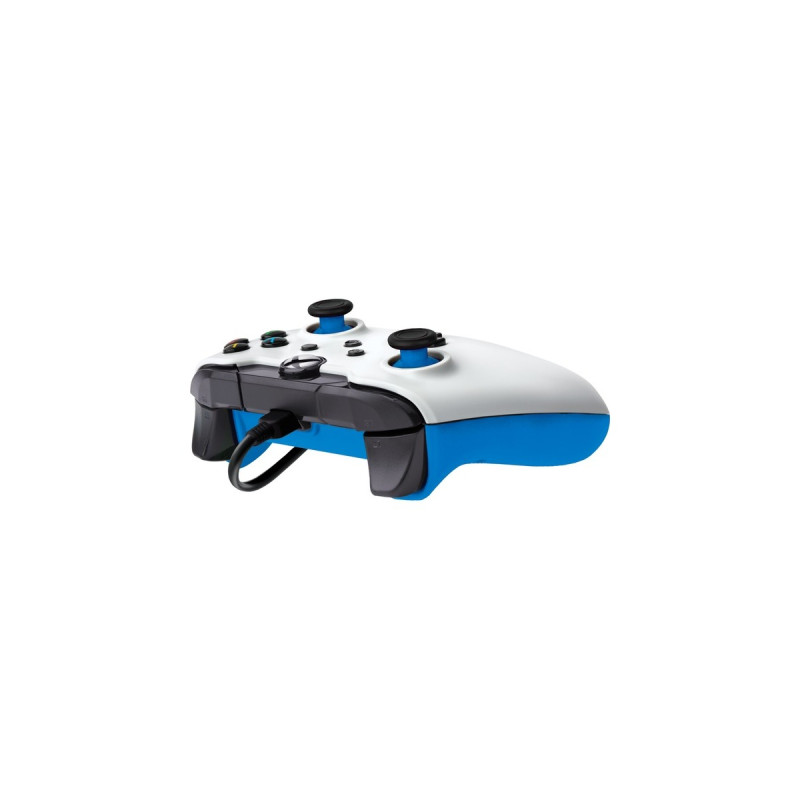 PDP Wired Controller - Ion White, Gamepad(weiß/neon-blau, für Xbox Series X|S, Xbox One, PC)