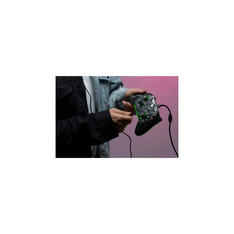 PDP Wired Controller - Neon Carbon, Gamepad(anthrazit/grün, für Xbox Series X|S, Xbox One, PC)