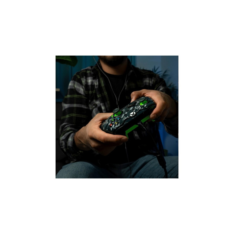 PDP Wired Controller - Neon Carbon, Gamepad(anthrazit/grün, für Xbox Series X|S, Xbox One, PC)