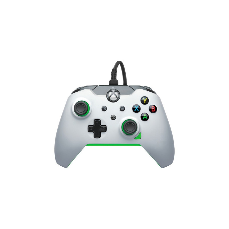 PDP Wired Controller - Neon White, Gamepad(weiß/grün, für Xbox Series X|S, Xbox One, PC)