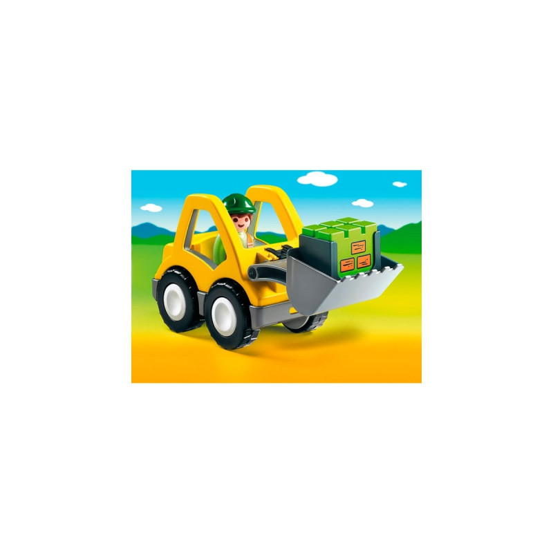 PLAYMOBIL 6775 1.2.3 Radlader, Konstruktionsspielzeug