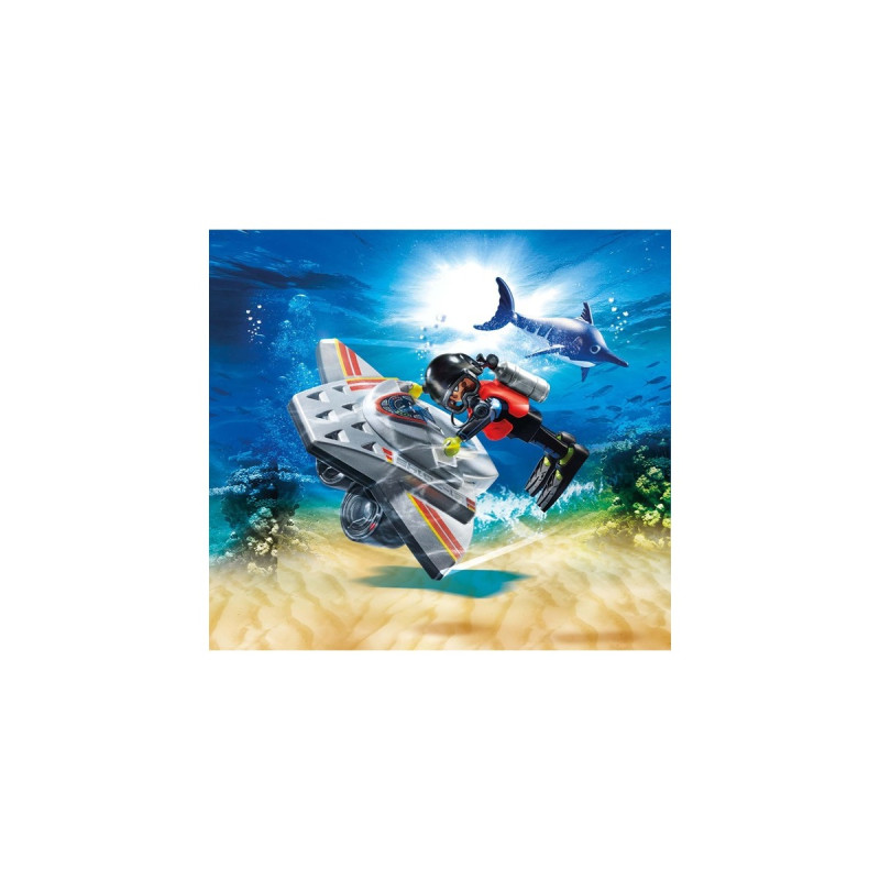 PLAYMOBIL 70145 City Action Seenot: Tauchscooter im Rettungseinsatz, Konstruktionsspielzeug