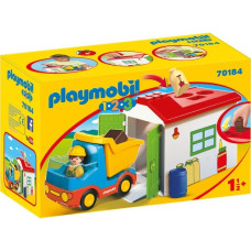 PLAYMOBIL 70184 1.2.3 LKW mit Sortiergarage, Konstruktionsspielzeug
