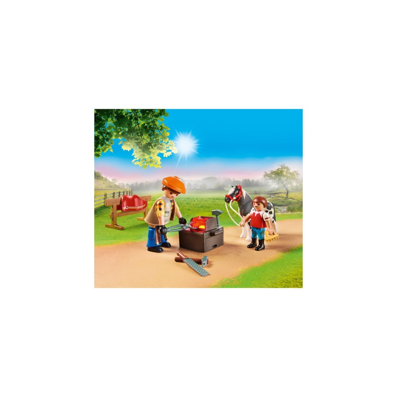 PLAYMOBIL 70518 Country Mobiler Hufschmied, Konstruktionsspielzeug