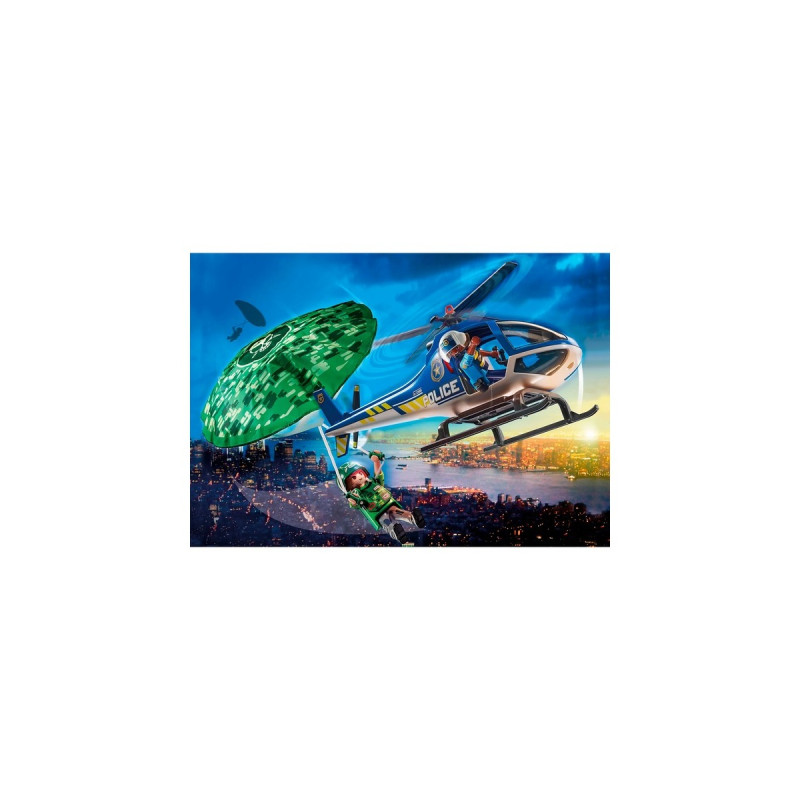 PLAYMOBIL 70569 City Action - Polizei-Hubschrauber: Fallschirm-Verfolgung, Konstruktionsspielzeug