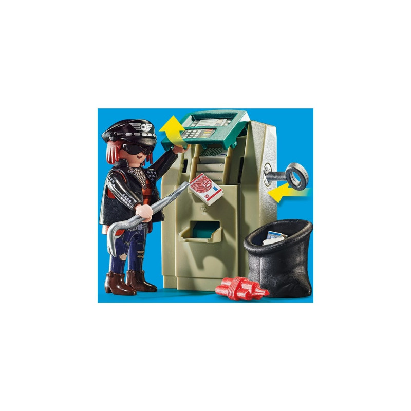 PLAYMOBIL 70572 City Action - Polizei-Motorrad: Verfolgung des Geldräubers, Konstruktionsspielzeug