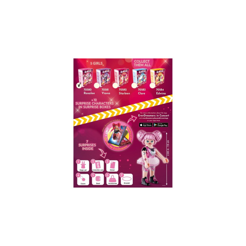 PLAYMOBIL 70580 EverDreamerz Rosalee - Music World, Konstruktionsspielzeug