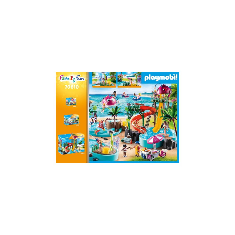 PLAYMOBIL 70610 Family Fun Spaßbecken mit Wasserspritze, Konstruktionsspielzeug