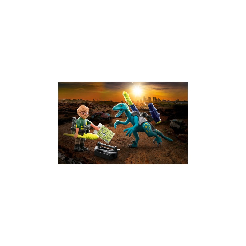 PLAYMOBIL 70629 Dino Rise Uncle Rob: Aufrüstung zum Kampf, Konstruktionsspielzeug