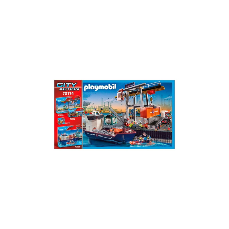 PLAYMOBIL 70774 City Action Containerfertigung, Konstruktionsspielzeug