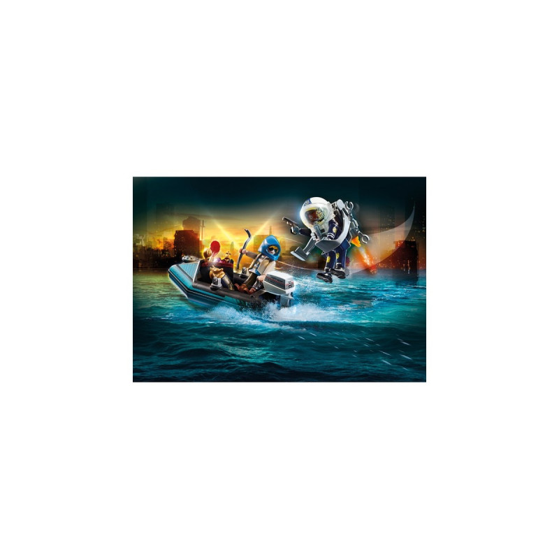 PLAYMOBIL 70782 City Action Polizei-Jetpack: Festnahme des Kunsträubers, Konstruktionsspielzeug