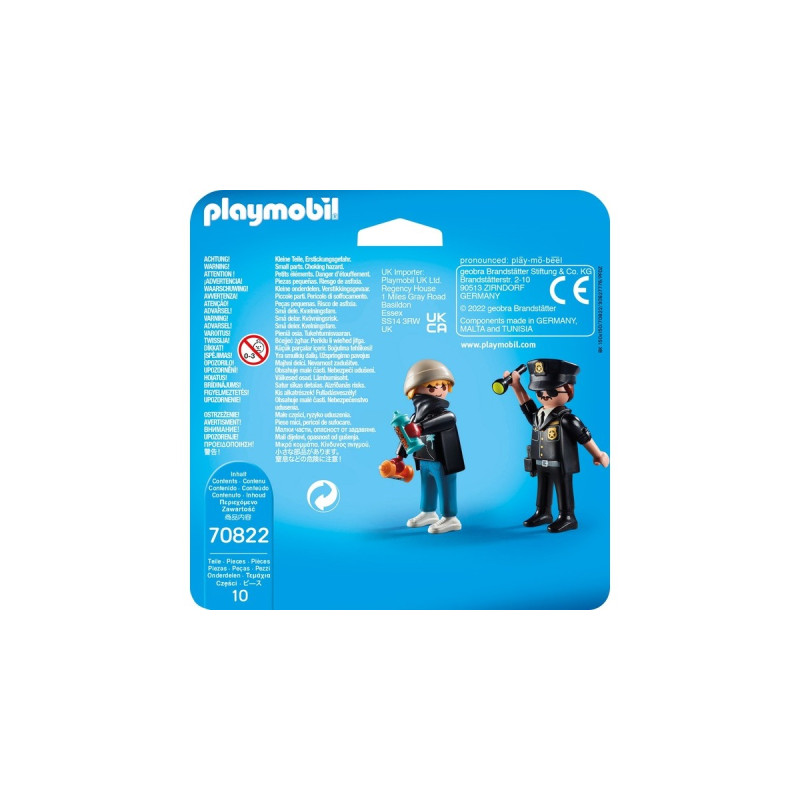PLAYMOBIL 70822 DuoPack Polizist und Sprayer, Konstruktionsspielzeug