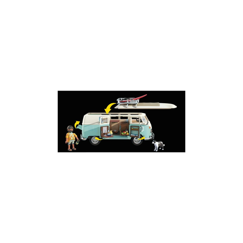 PLAYMOBIL 70826 Famous Cars Volkswagen T1 Camping Bus - Special Edition, Konstruktionsspielzeug