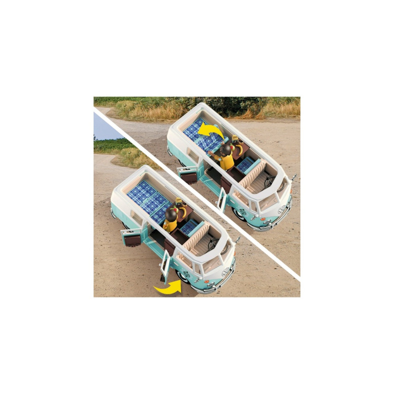 PLAYMOBIL 70826 Famous Cars Volkswagen T1 Camping Bus - Special Edition, Konstruktionsspielzeug