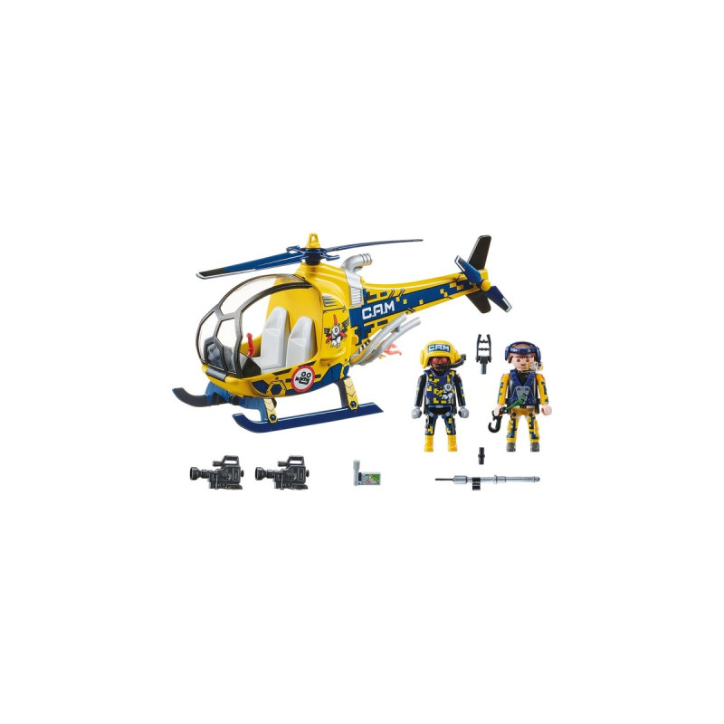 PLAYMOBIL 70833 Air Stuntshow Filmcrew-Helikopter, Konstruktionsspielzeug