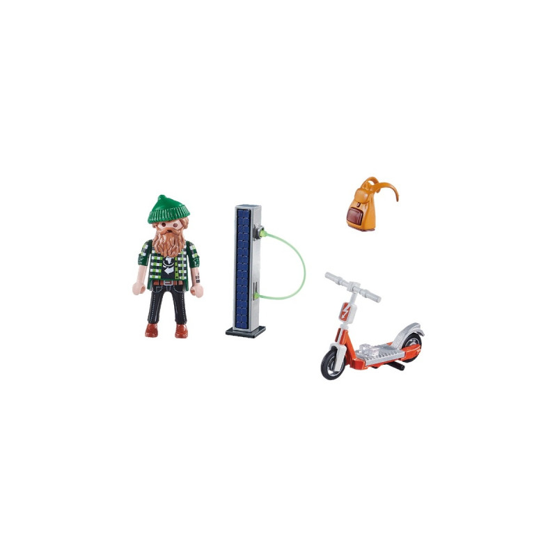 PLAYMOBIL 70873 specialPLUS Hipster mit E-Roller, Konstruktionsspielzeug