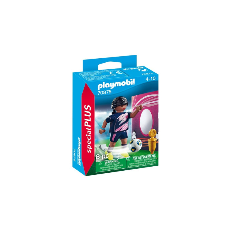 PLAYMOBIL 70875 specialPLUS Fußballerin mit Torwand, Konstruktionsspielzeug