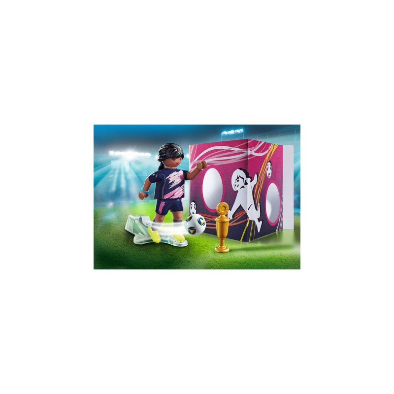 PLAYMOBIL 70875 specialPLUS Fußballerin mit Torwand, Konstruktionsspielzeug