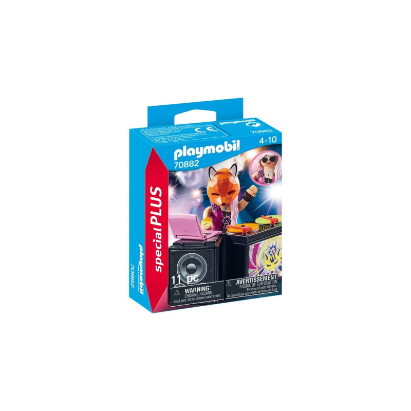 PLAYMOBIL 70882 specialPLUS DJ mit Mischpult, Konstruktionsspielzeug(Inkl. cooler Fuchsmaske)