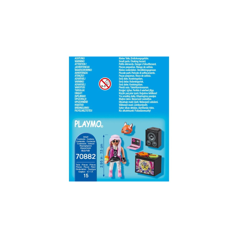 PLAYMOBIL 70882 specialPLUS DJ mit Mischpult, Konstruktionsspielzeug(Inkl. cooler Fuchsmaske)