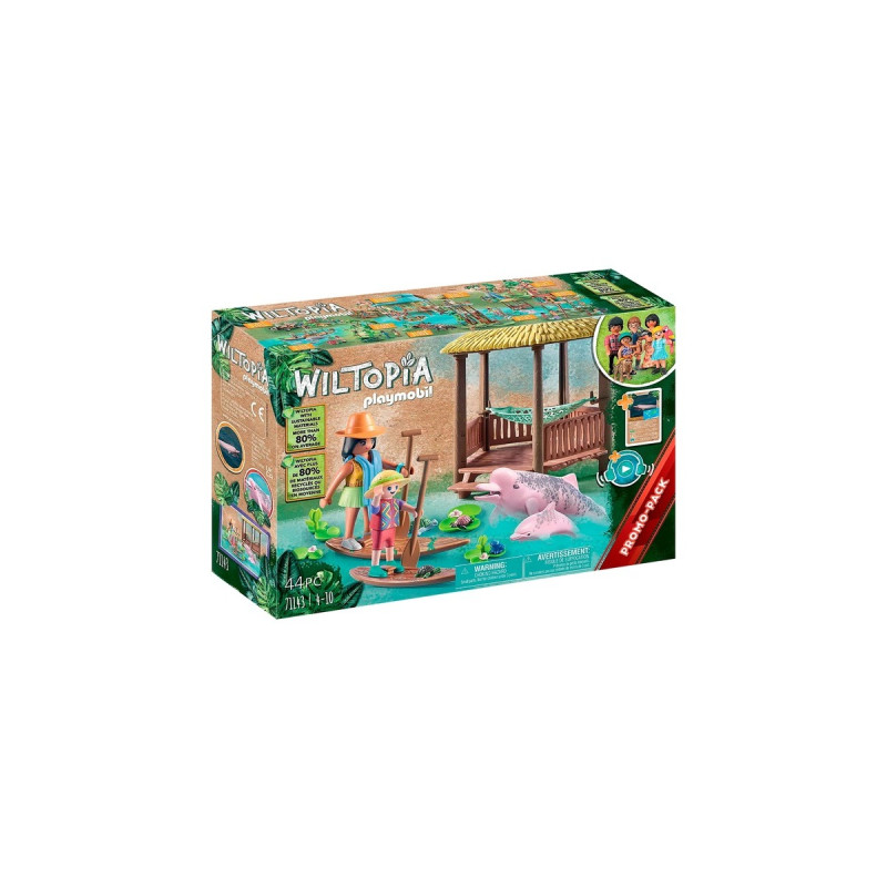 PLAYMOBIL 71143 Wiltopia - Paddeltour mit den Flussdelfinen, Konstruktionsspielzeug