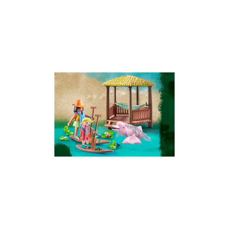 PLAYMOBIL 71143 Wiltopia - Paddeltour mit den Flussdelfinen, Konstruktionsspielzeug
