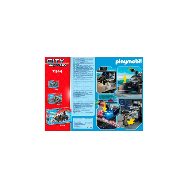 PLAYMOBIL 71144 City Action SWAT-Geländefahrzeug, Konstruktionsspielzeug