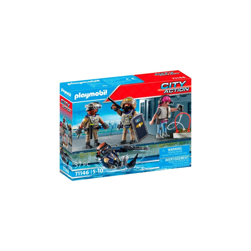 PLAYMOBIL 71146 City Action SWAT-Figurenset, Konstruktionsspielzeug